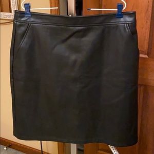 Loft faux leather skirt